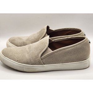 Women's Steve Madden Slip On Zarayy Sz 9 Sneakers Suede Like Fabric Tiny Holes